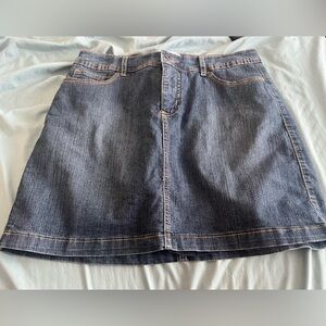 St. John's Bay Blue Denim A-Line Skirt